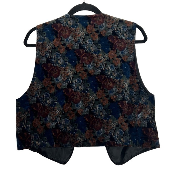 Century Of Boston Floral Velvet Skirt And Vest Set Large /14 - Picture 3 of 14